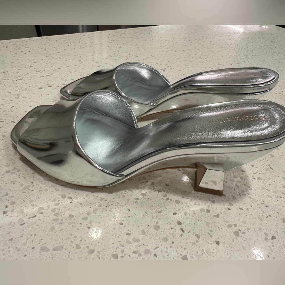 Reformation Silver Sandals